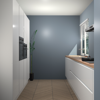 Zijdegrijze hoogglans greeploze keuken Turijn 83593