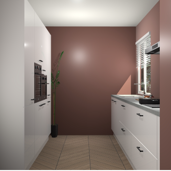 Zijdegrijze hoogglans keuken Turijn 83607