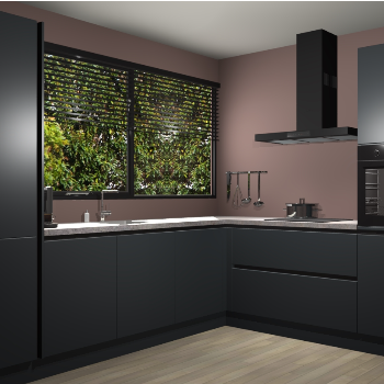 Onyxgrijs greeploze keuken Vogar 84444