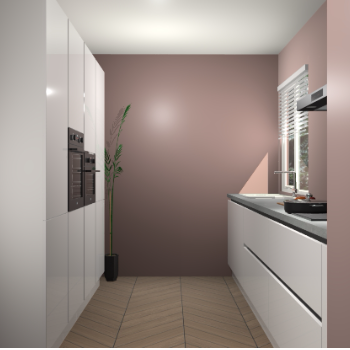 Zijdegrijze hoogglans greeploze keuken Turijn 83609