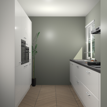 Zijdegrijze hoogglans  keuken Turijn 83610