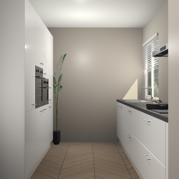 Zijdegrijze hoogglans keuken Turijn 83611