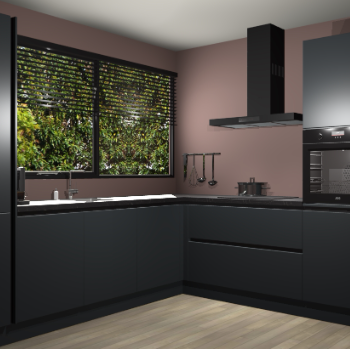 Onyxgrijs greeploze keuken Vogar 84450