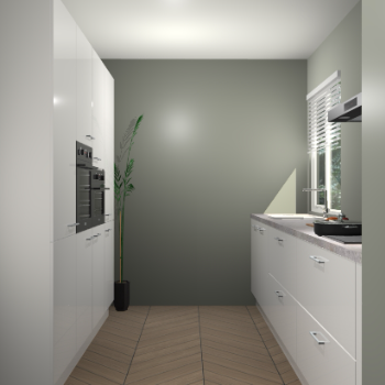 Zijdegrijze hoogglans  keuken Turijn 83622