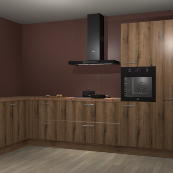 Goud eiken keuken Nuuk 67077