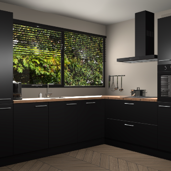 Zwarte keuken Vogar 82882