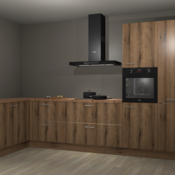 Goud eiken keuken Nuuk 67079