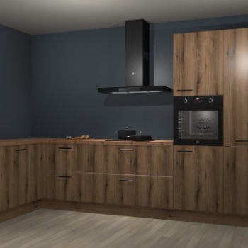 Goud eiken keuken Nuuk 67174