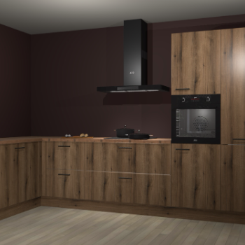 Goud eiken keuken Nuuk 67085