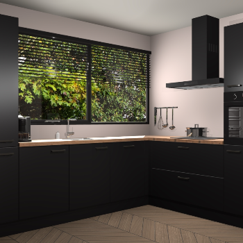 Zwarte keuken Vogar 82886