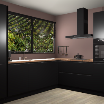 Zwarte greeploze keuken Vogar 82887