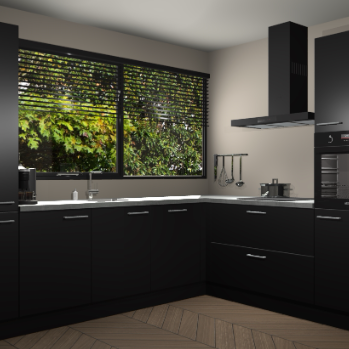 Zwarte keuken Vogar 83060