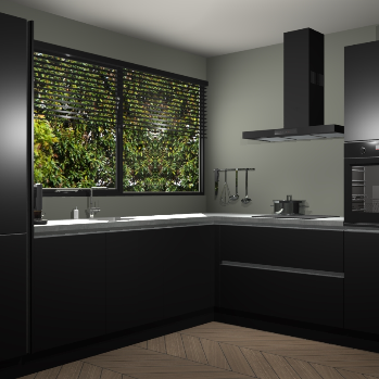 Zwarte greeploze keuken Vogar 83062