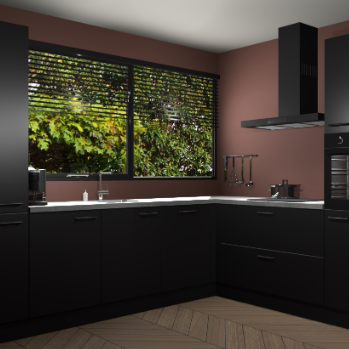 Zwarte keuken Vogar 83063