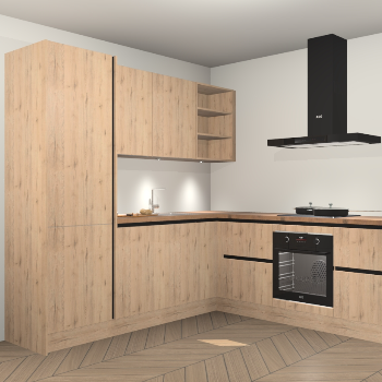 Madera Natuur greeploze keuken Turek 74073