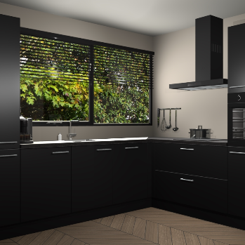 Zwarte keuken Vogar 83066