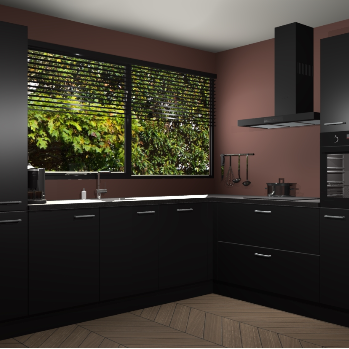 Zwarte keuken Vogar 83067