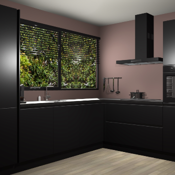 Zwarte greeploze keuken Vogar 83071