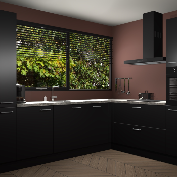 Zwarte keuken Vogar 83073