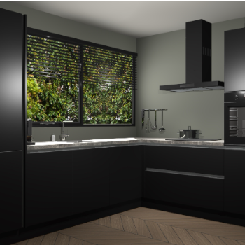 Zwarte greeploze keuken Vogar 83074