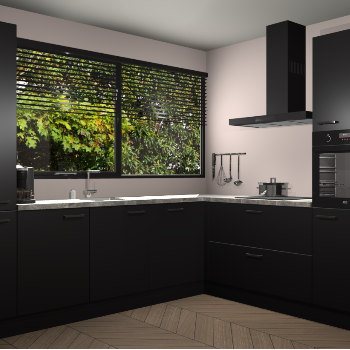 Zwarte keuken Vogar 83076