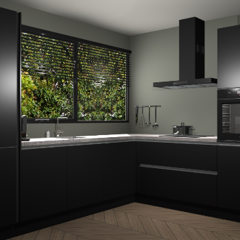 Zwarte greeploze keuken Vogar 83080