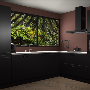 Zwarte keuken Vogar 83081