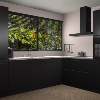 Zwarte keuken Vogar 83082