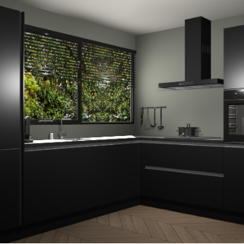 Zwarte greeploze keuken Vogar 83086