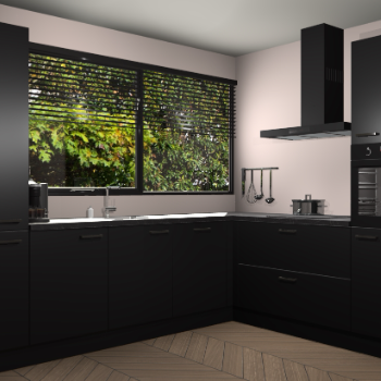 Zwarte keuken Vogar 83088