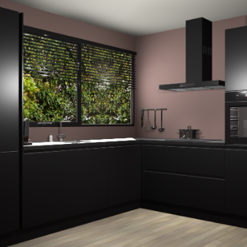 Zwarte greeploze keuken Vogar 83089