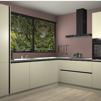 Magnolia greeploze keuken Vogar 83035