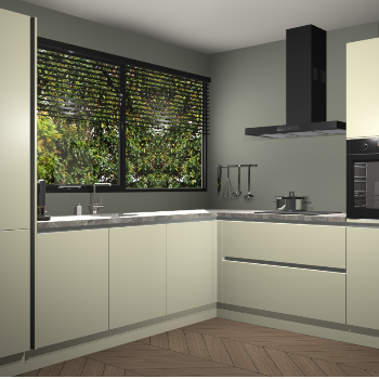 Magnolia greeploze keuken Vogar 83044