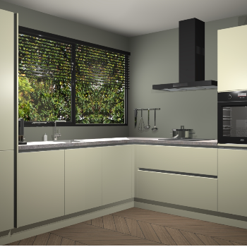 Magnolia greeploze keuken Vogar 83050