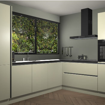 Magnolia greeploze keuken Vogar 83056