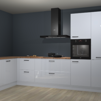 Sneeuwwitte hoogglans keuken Nuuk 67657