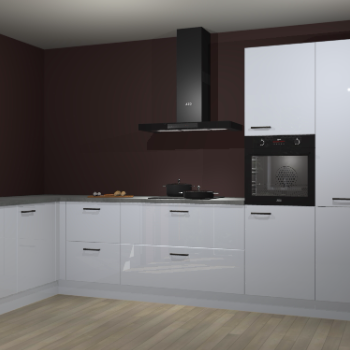 Sneeuwwitte hoogglans keuken Nuuk 67685