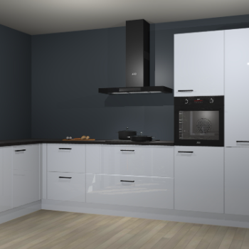 Sneeuwwitte hoogglans keuken Nuuk 67738