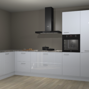 Sneeuwwitte hoogglans keuken Nuuk 67756