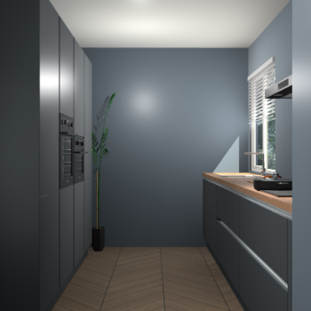 Onyxgrijze  greeploze keuken Turijn 84795