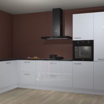 Sneeuwwitte hoogglans keuken Nuuk 67869