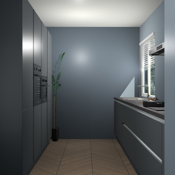 Onyxgrijze greeploze keuken Turijn 84807