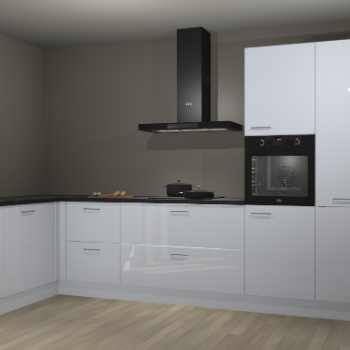 Sneeuwwitte hoogglans keuken Nuuk 67870