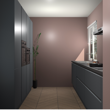 Onyxgrijze greeploze keuken Turijn 84810