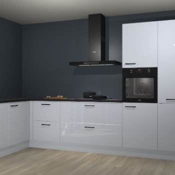 Sneeuwwitte hoogglans keuken Nuuk 67873