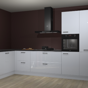 Sneeuwwitte hoogglans keuken Nuuk 67874