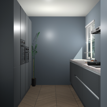 Onyxgrijze greeploze keuken Turijn 84819