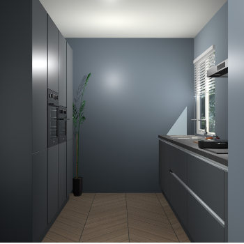 Onyxgrijze greeploze keuken Turijn 84825