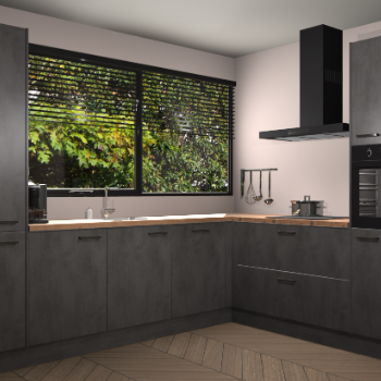 Beton Antraciet keuken Vogar 83386