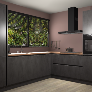 Beton Antraciet greeploze keuken Vogar 83387